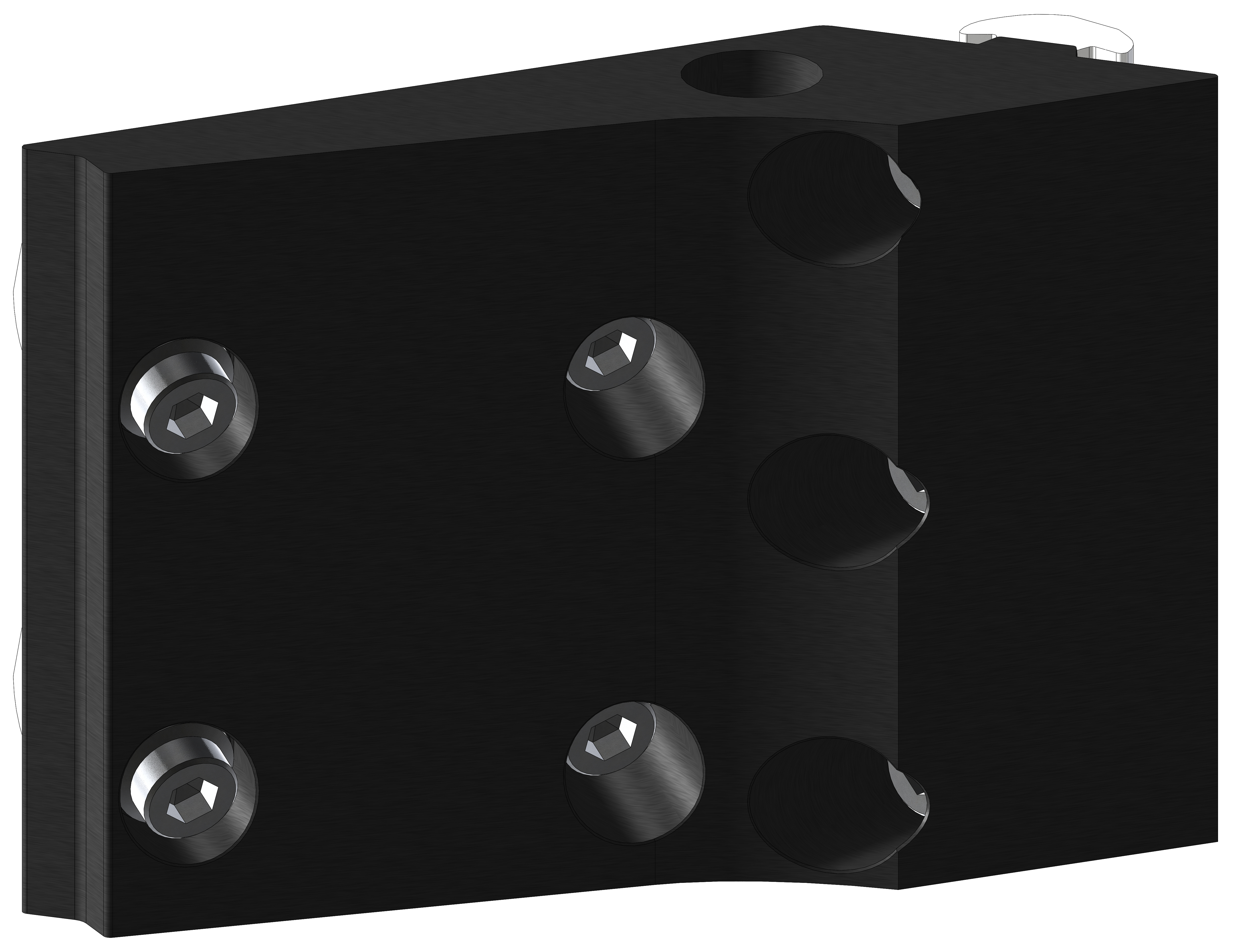 80mm 3-Way Recessed Corner Bracket Kit - Right