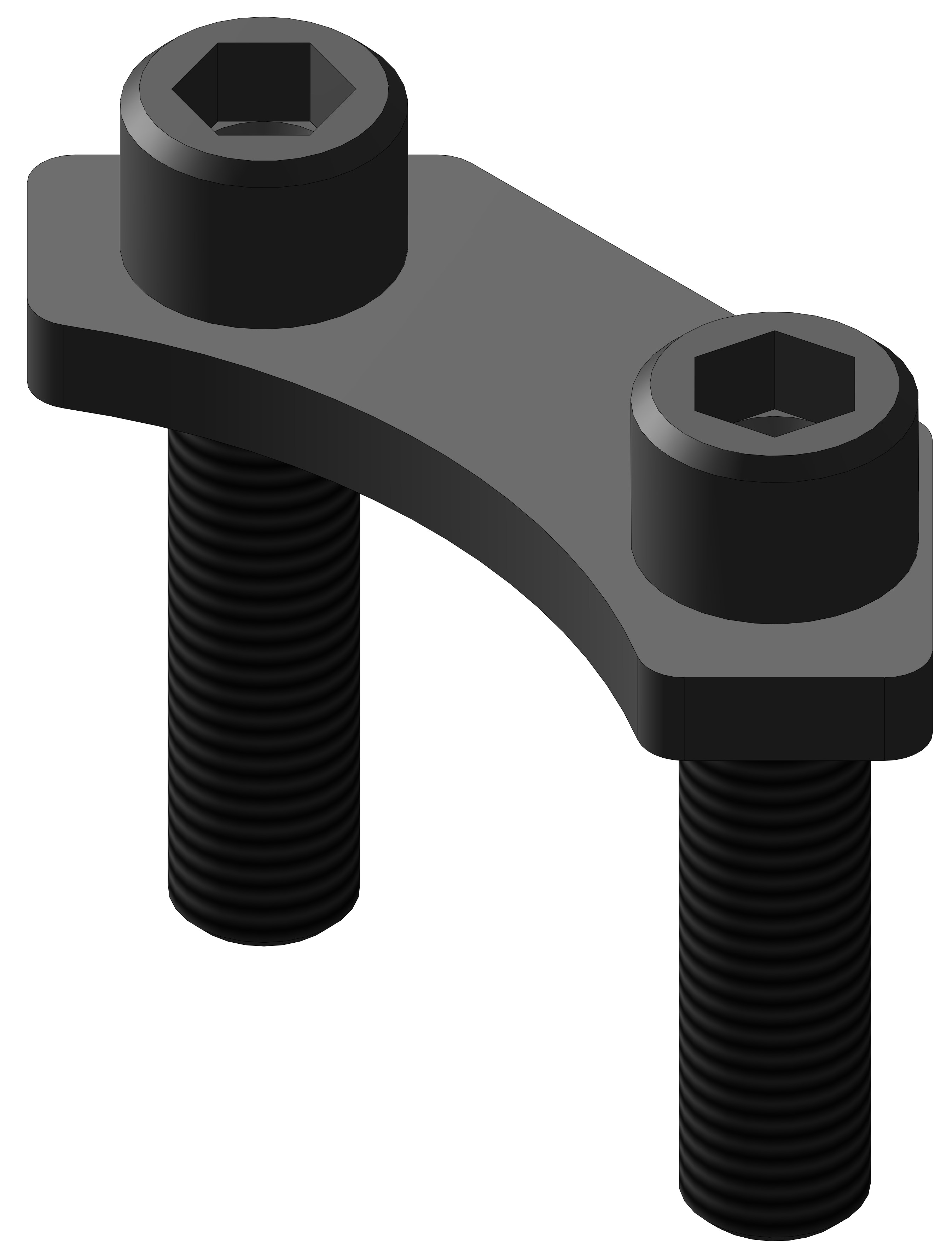3-Way Corner Bracket Plate Kit 50mm SHCS