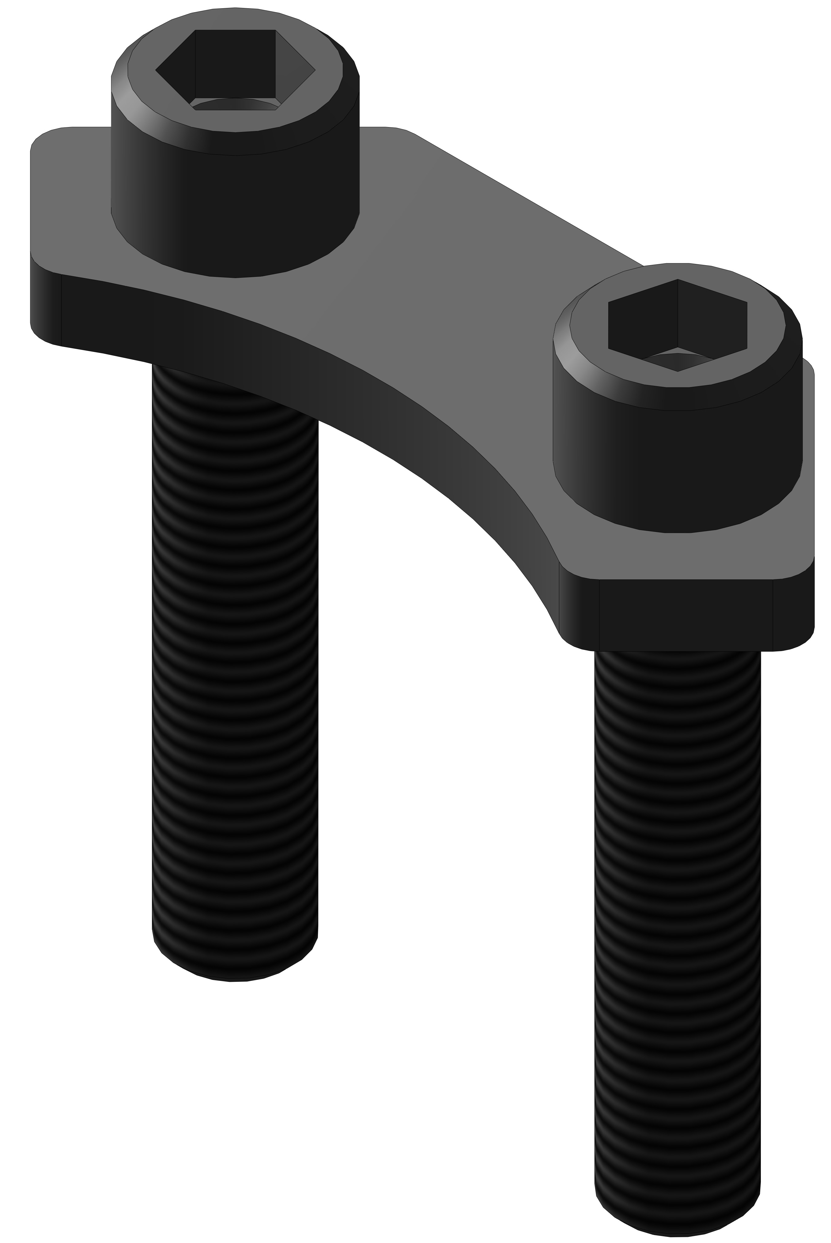 3-Way Corner Bracket Plate Kit 65mm SHCS