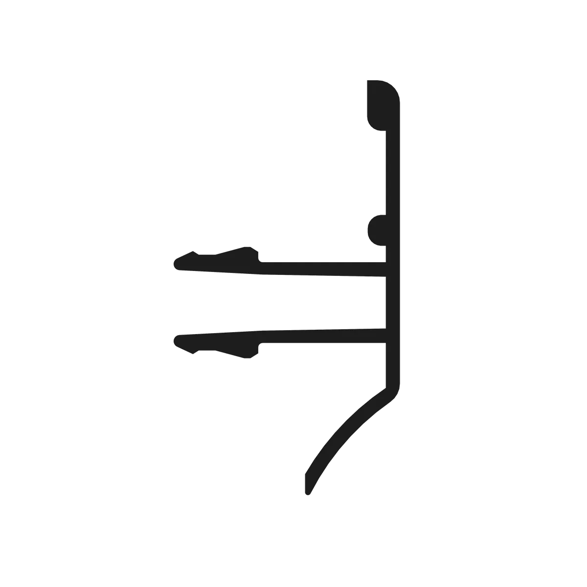 40-6 Beveled Snap-in 5.6mm Panel Retainer