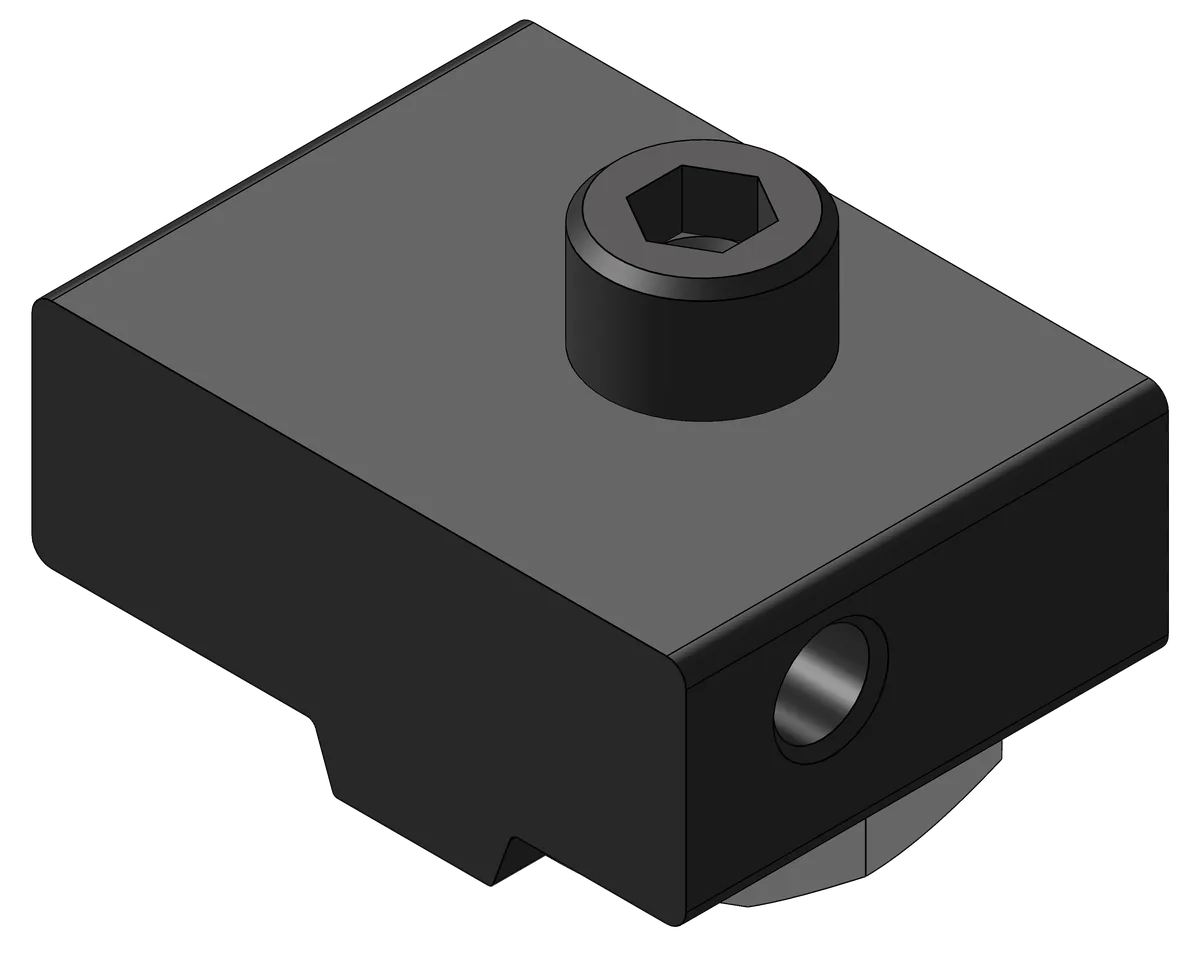 40mm Panel Retainer Bracket w/M6 Drop-In Nut