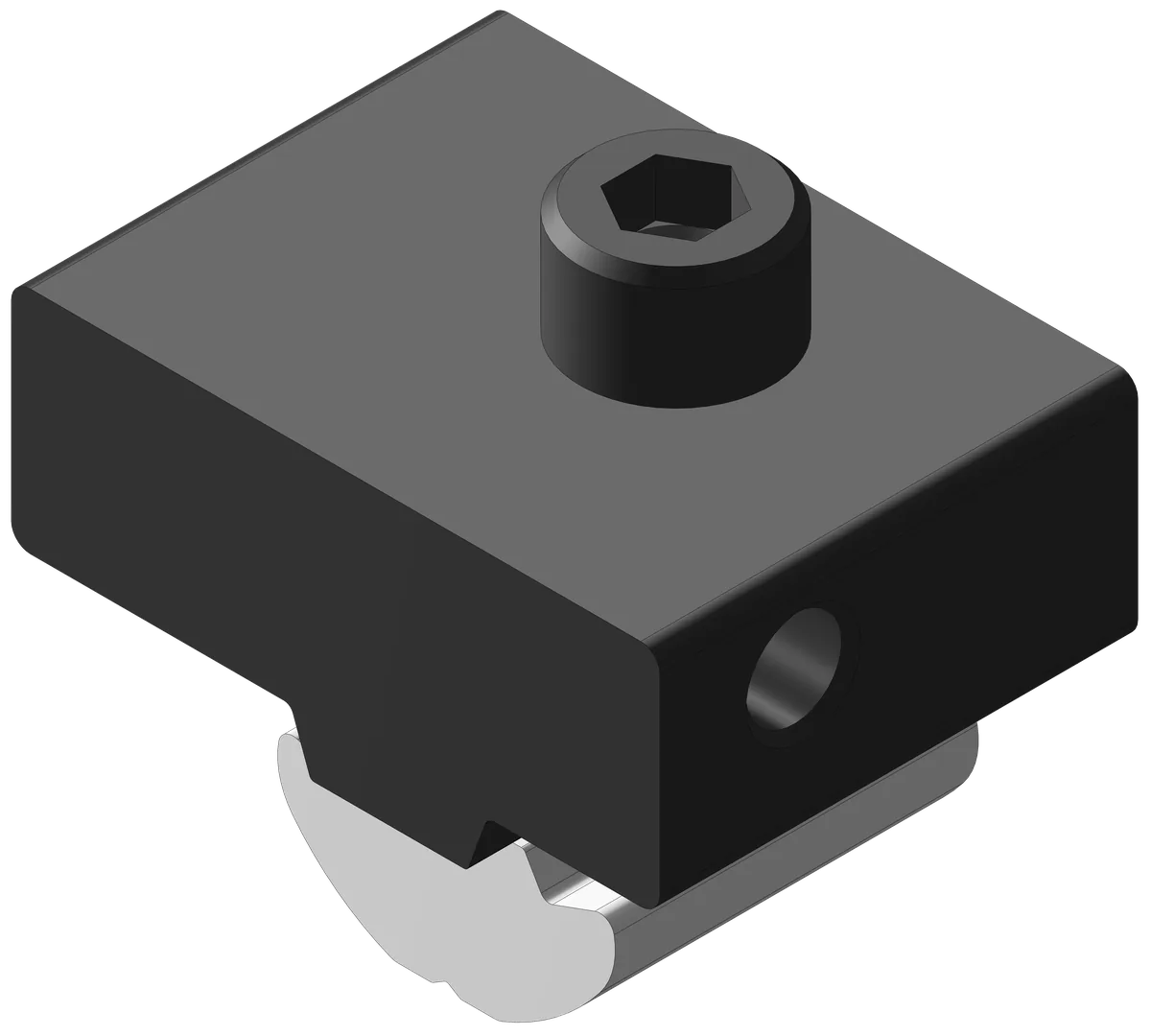 40mm Panel Retainer Bracket w/M6 Straight Nut