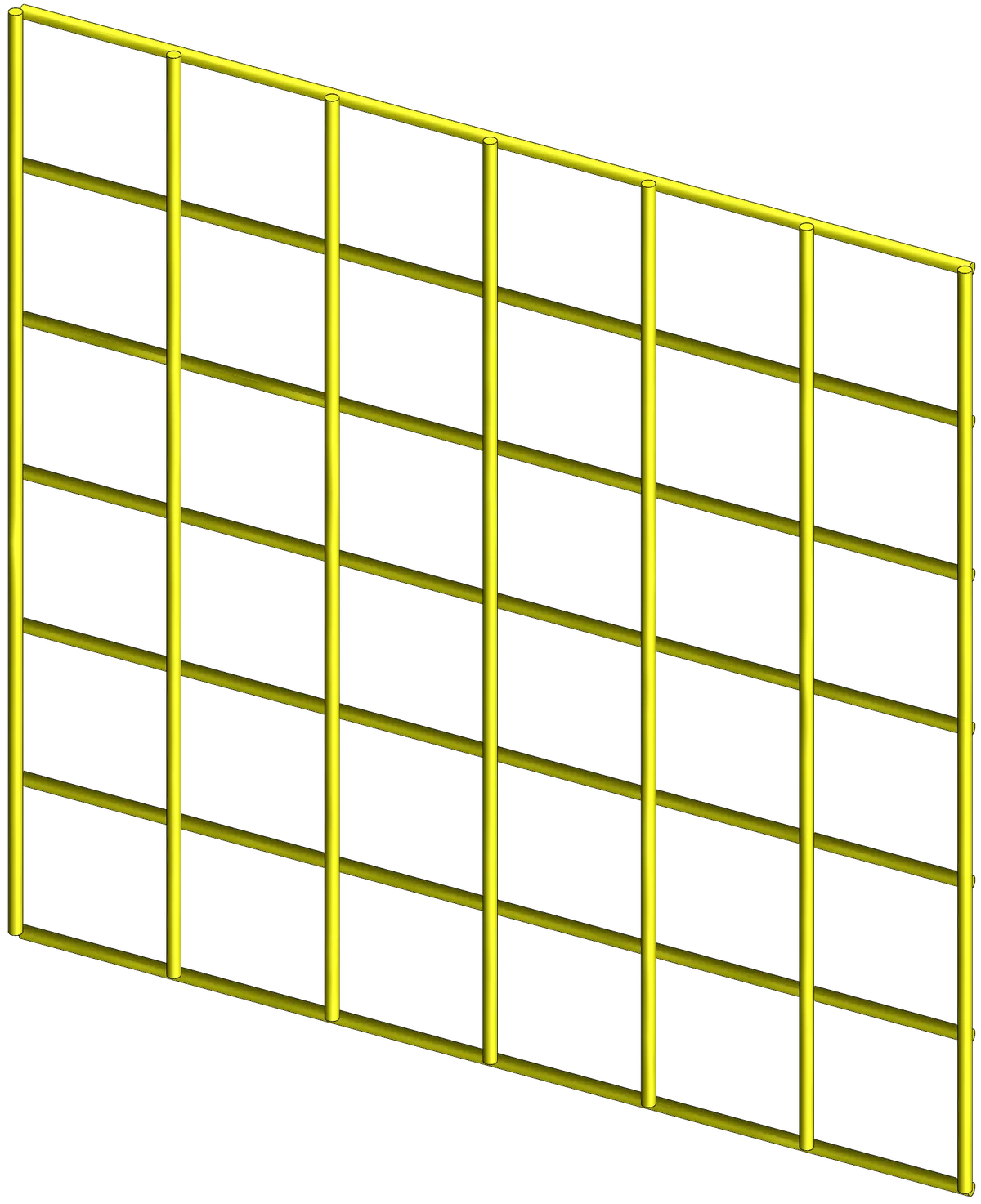 5.6mm Yellow PVC-Coated 1" Wire Mesh