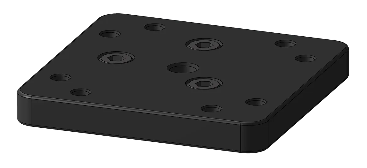 70x70 M12 Stem/Plate Caster End Mounting Kit