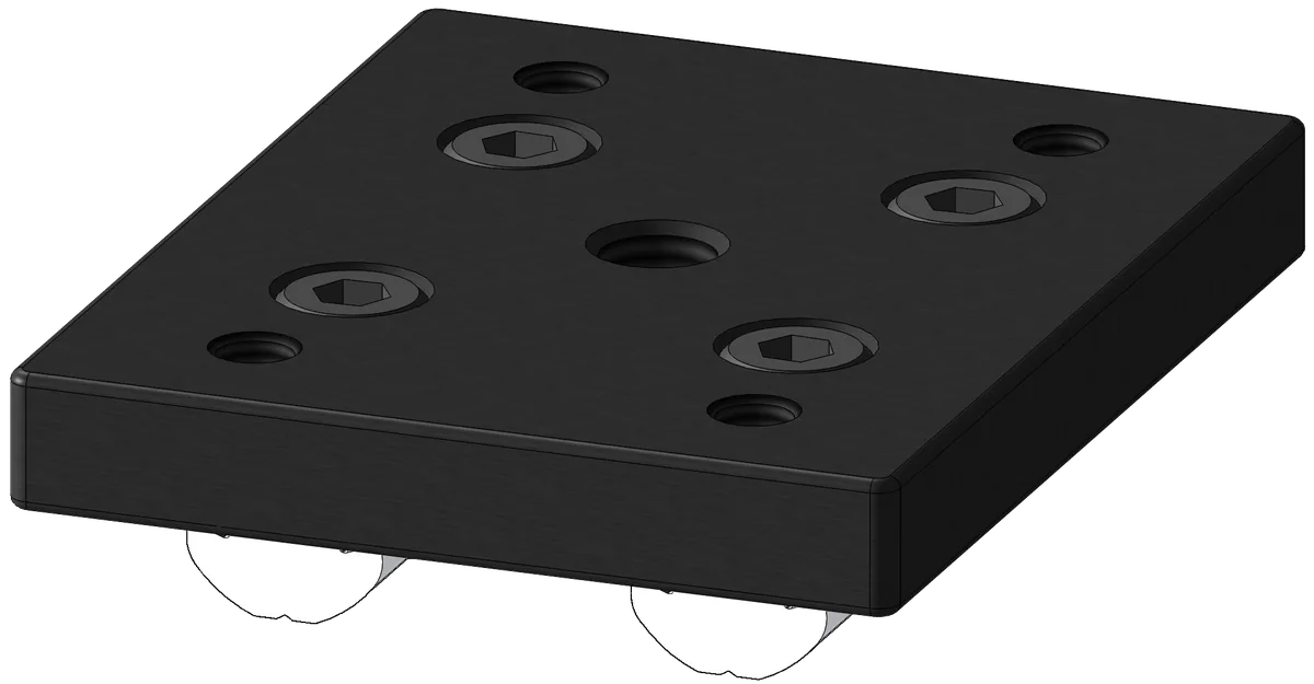 80x80 M12 Stem/Plate Caster Mounting Kit