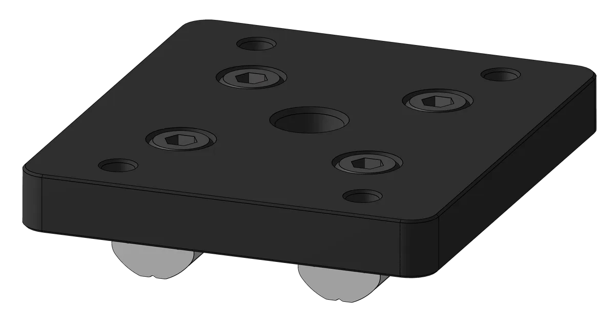 80x80 M16 Stem/HD Plate Caster Mounting Kit