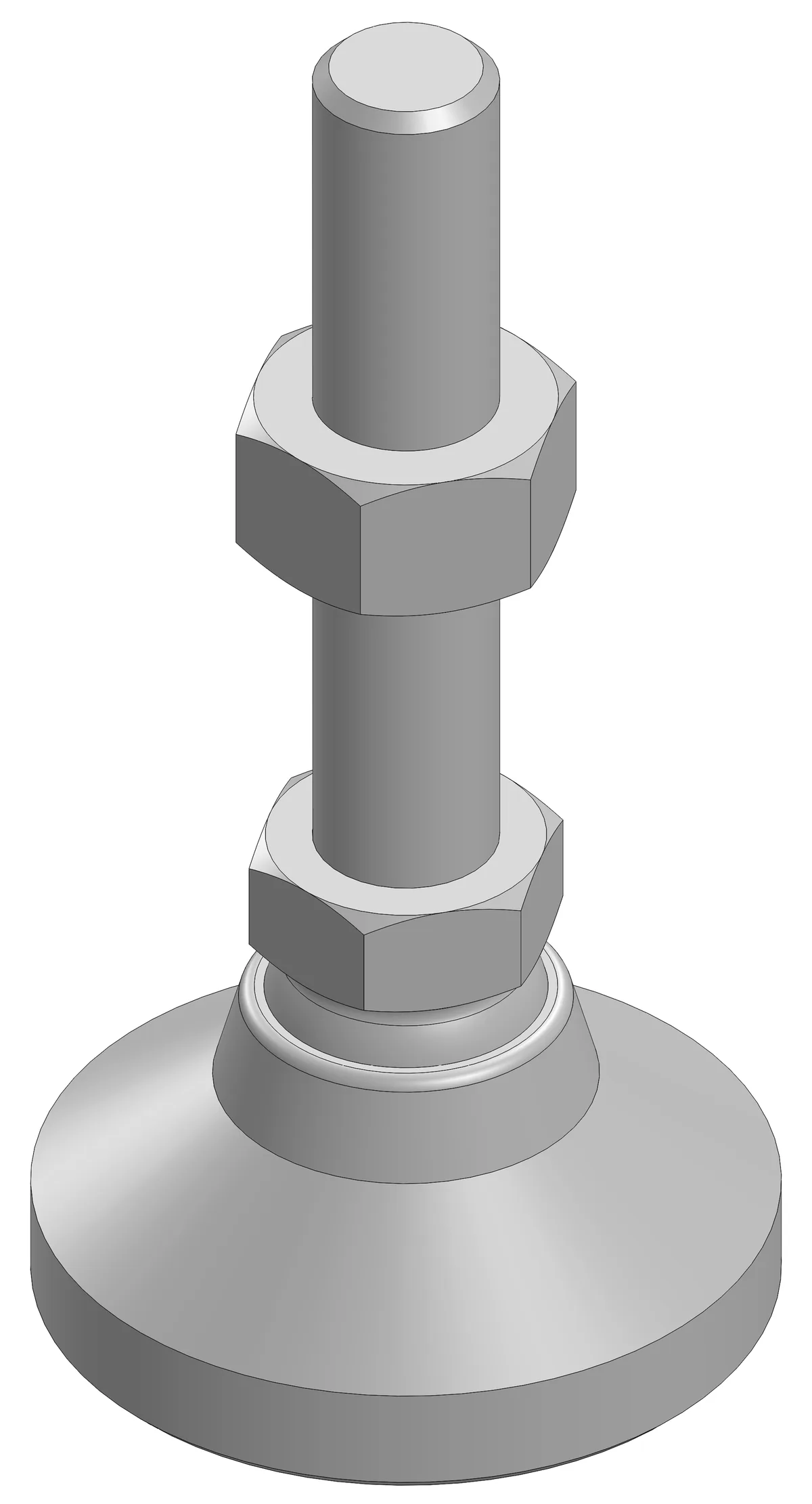 M8 Stem Mt Leveling Foot 40mm Stud (1400kg)