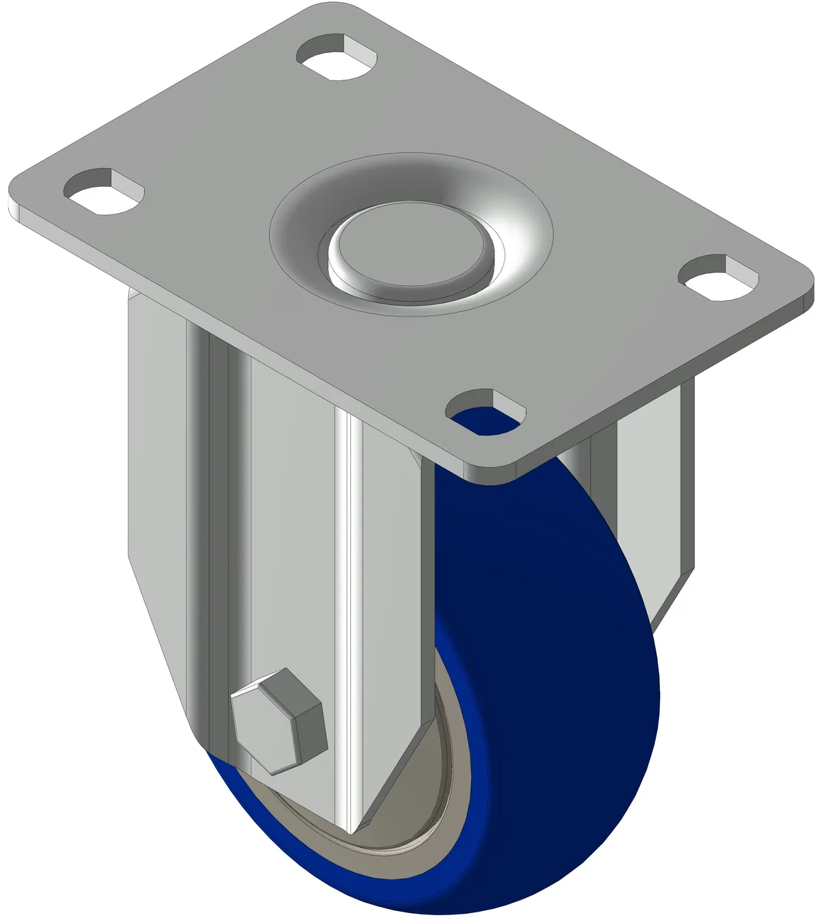 Plate Mt 75mm Fixed Caster (70kg)
