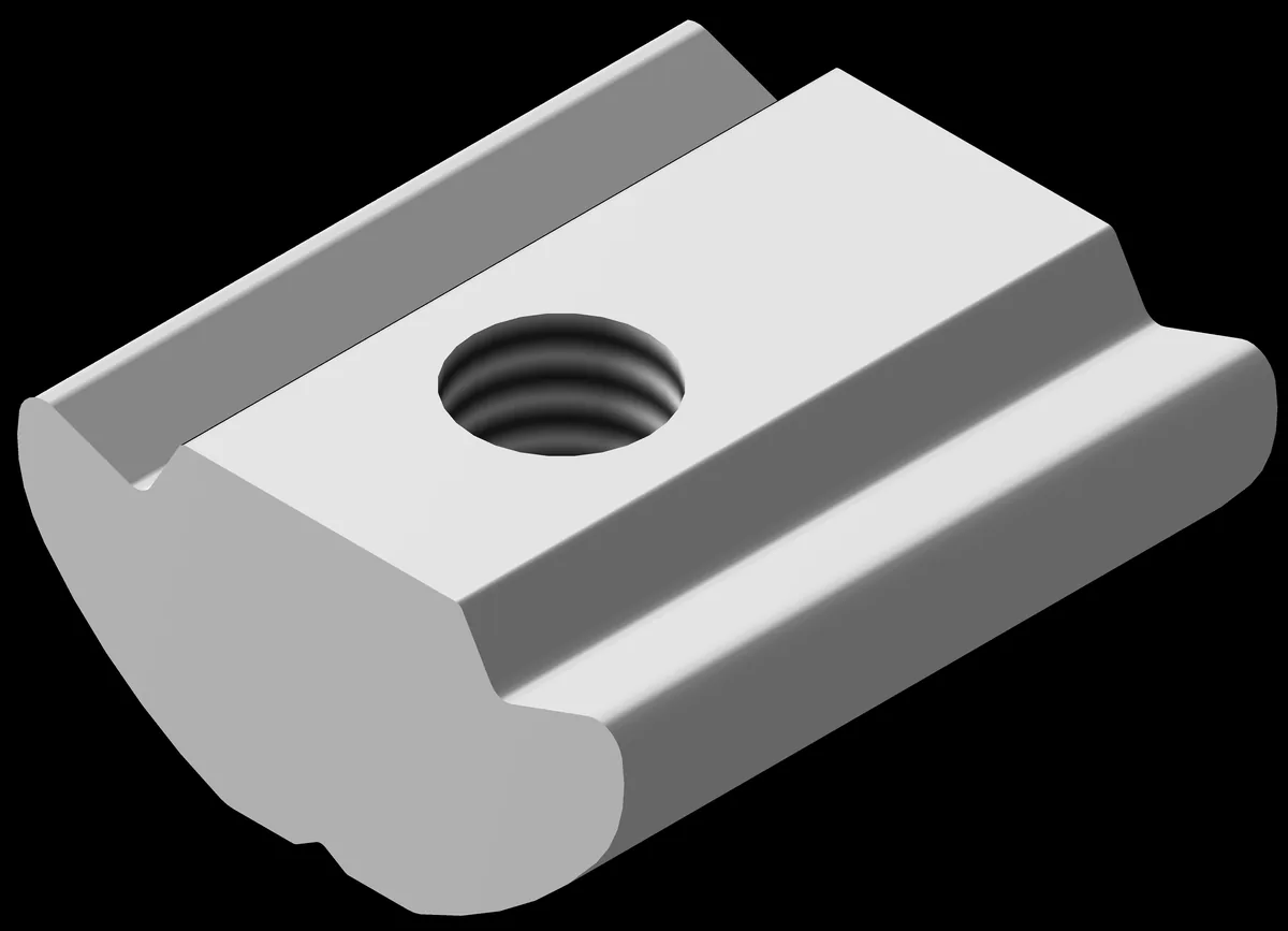 1/4-20 20mm 1-Hole Offset Std Nut