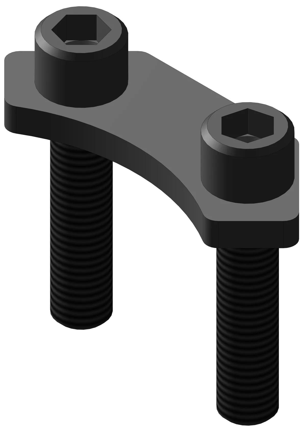 3-Way Corner Bracket Plate Kit 55mm SHCS