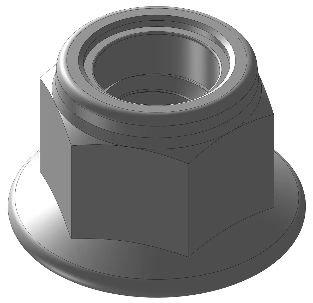 M6x1.0 10.9 Nylon-Insert Flange Locknut