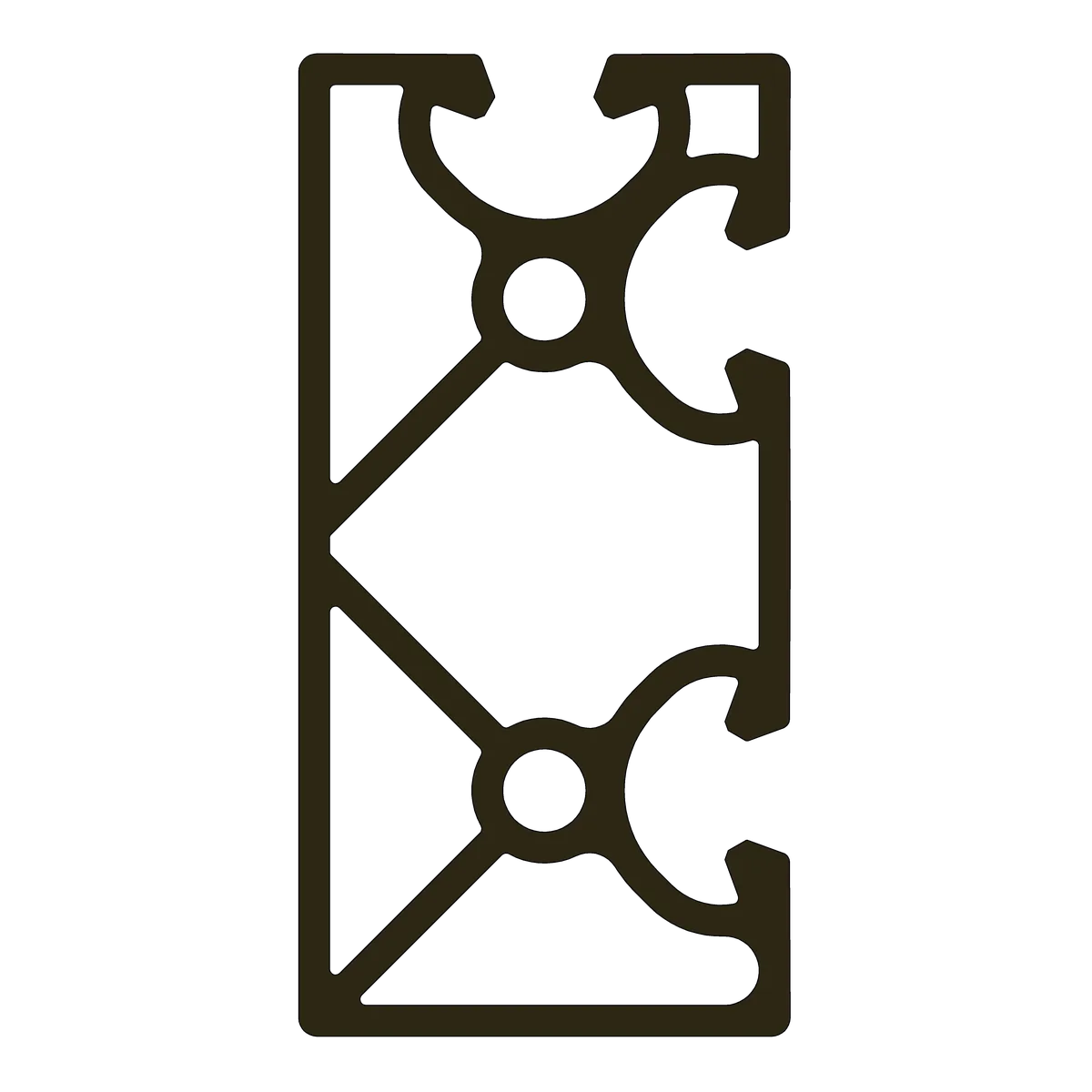 40x80 3-Slot 90° SD Profile
